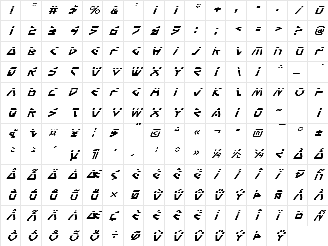 Terra Firma Laser Italic Laser Italic Character Map Terra Firma Laser Italic Laser Italic Character Map