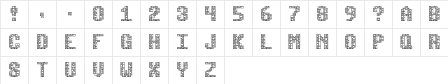 Tetricide BRK Regular Character Map Tetricide BRK Regular Character Map