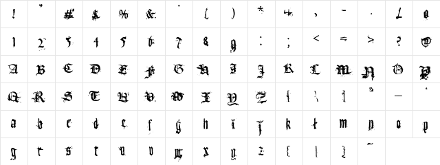 Tfu Tfu Regular Character Map