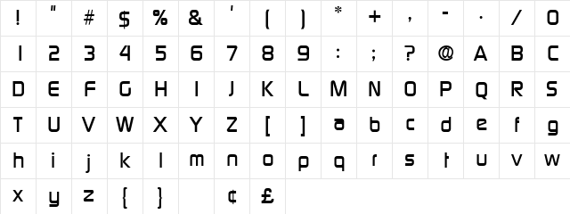Bazouk SSi Regular Character Map