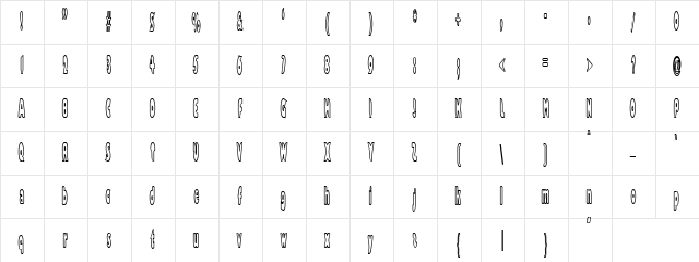 Bazzomba Regular Character Map