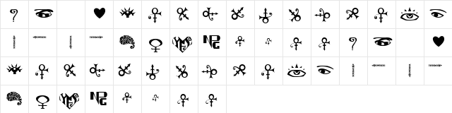 The Artist Symbols Normal Character Map