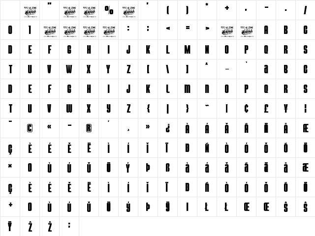 THE MEZIRANE Regular Character Map THE MEZIRANE Regular Character Map
