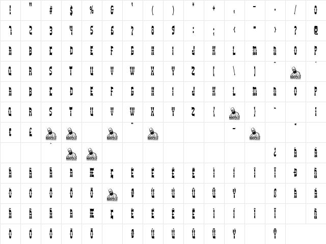 The New Rodeo Regular Character Map The New Rodeo Regular Character Map
