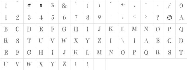 BB Petie Boy Medium Character Map