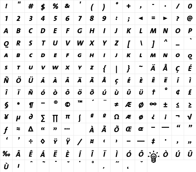 TheSansCaps-ExtraBold Extra Bold Character Map TheSansCaps-ExtraBold Extra Bold Character Map