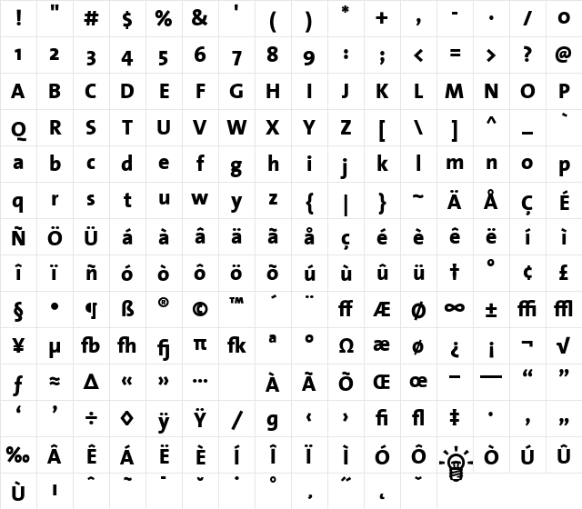 TheSansPlain-ExtraBold Extra Bold Character Map TheSansPlain-ExtraBold Extra Bold Character Map