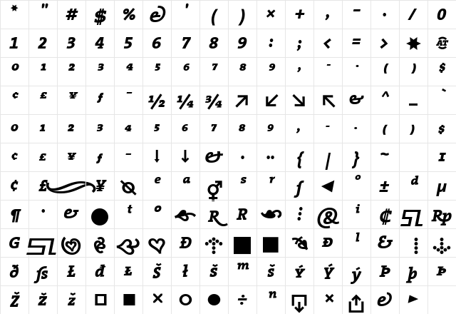TheSerifExpert-ExtraBold Extra Bold Character Map TheSerifExpert-ExtraBold Extra Bold Character Map