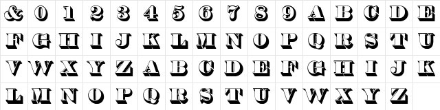 Thorne Shaded Regular Character Map