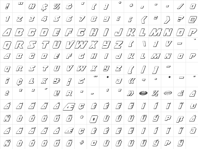 Thunderstrike 3D Regular Character Map