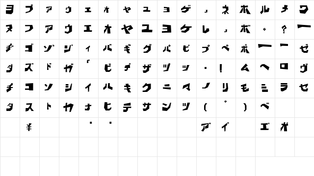BD Wakarimasu KTA Character Map