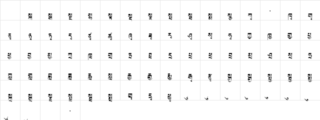 TibetanMachineWeb1 Regular Character Map TibetanMachineWeb1 Regular Character Map