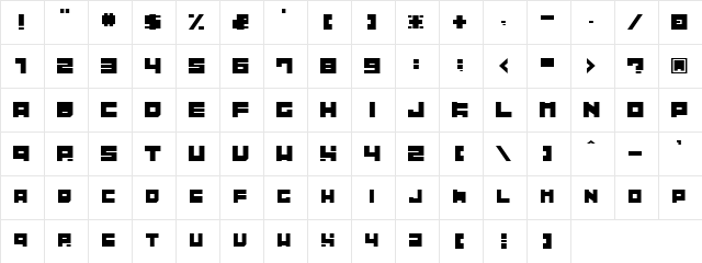 Tibitto Regular Character Map