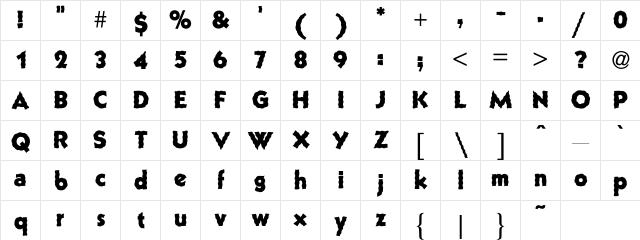 Beach Wave Regular Character Map