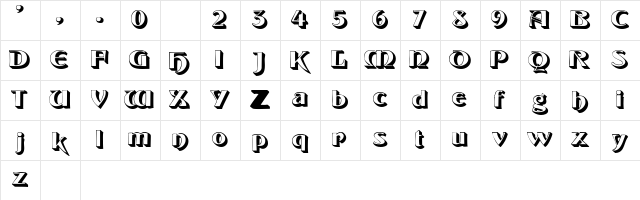 ObeliskSSK Regular Character Map