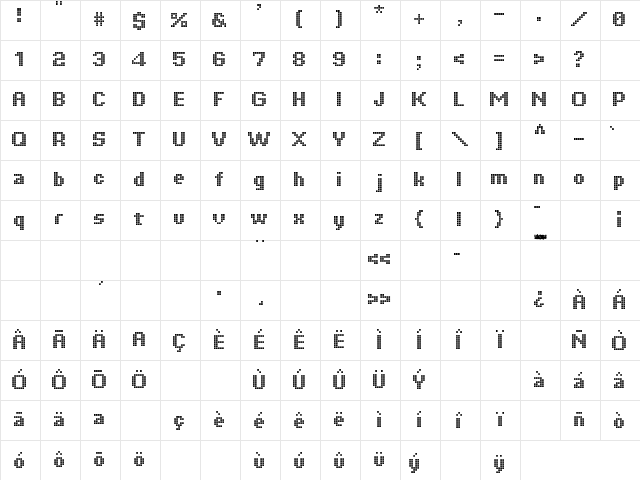 Tiquet Regular Character Map Tiquet Regular Character Map