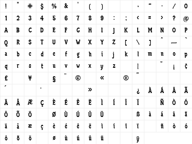 TLTheatreAntoine Medium Character Map TLTheatreAntoine Medium Character Map