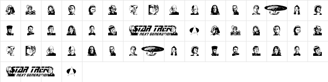 TNGcast Regular Character Map TNGcast Regular Character Map
