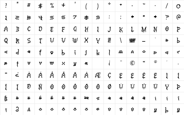 Tobin Tax Regular Character Map Tobin Tax Regular Character Map