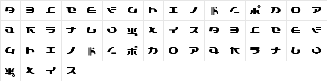 TokyoSoft Regular Character Map