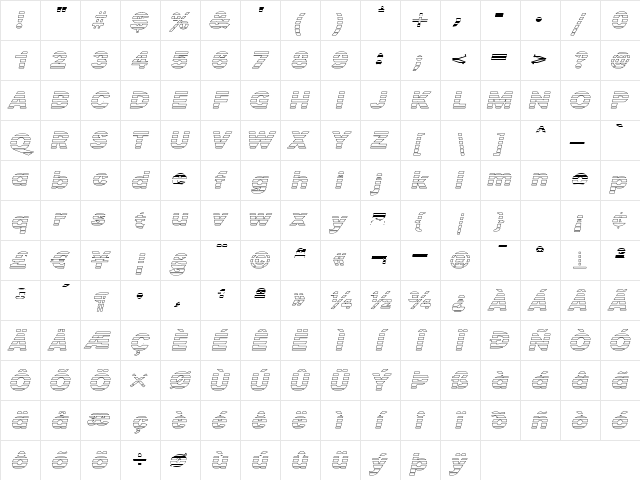 TomBeckerGradoE BoldItalic Character Map TomBeckerGradoE BoldItalic Character Map