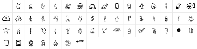 Tombots Regular Character Map Tombots Regular Character Map
