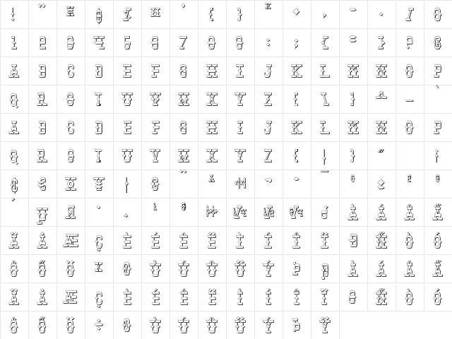 Tombstone Shadow Shadow Character Map