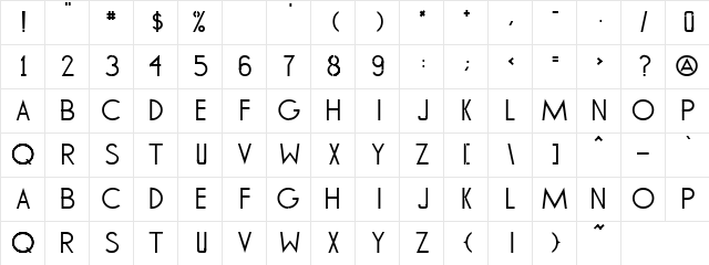 TOMMY HILFIGER AF Regular Character Map
