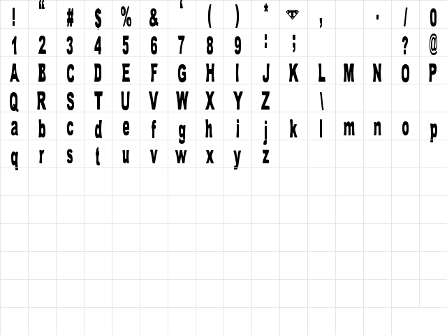 tom_bombadill Regular Character Map tom_bombadill Regular Character Map