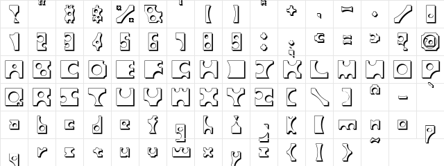 Toolego-Shadow Regular Character Map