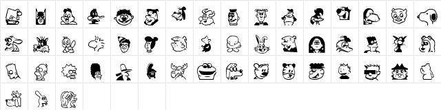 Toon Plain Character Map Toon Plain Character Map