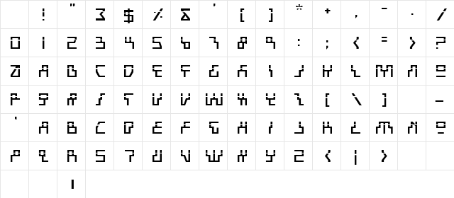 Beam Rider Laser Laser Character Map