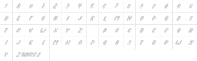 Topple2 Regular Character Map