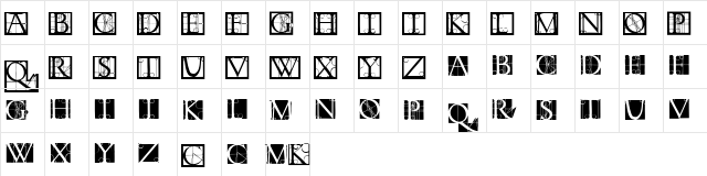 TornielloInitials Regular Character Map
