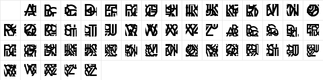 KleinsTypesoup Regular Character Map