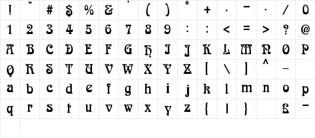 Acapulco Regular Character Map