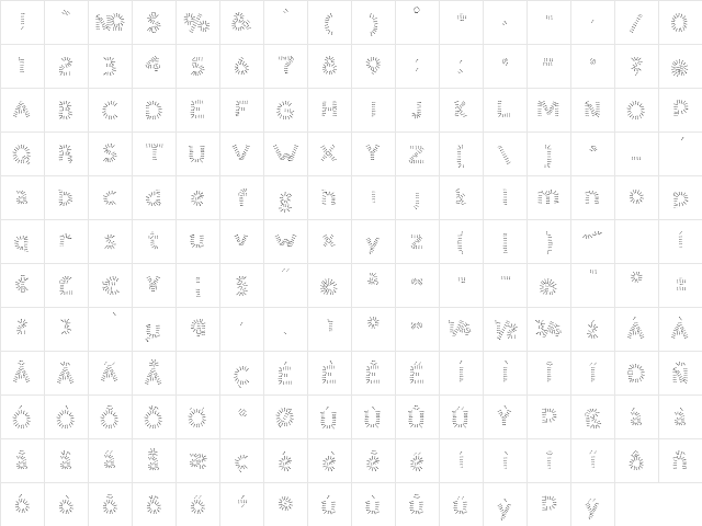 TortureStitches Regular Character Map