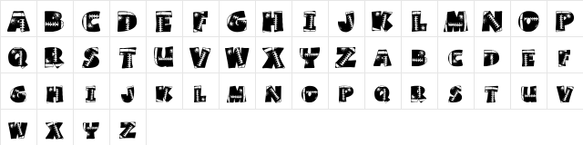 Touchdown Regular Character Map Touchdown Regular Character Map