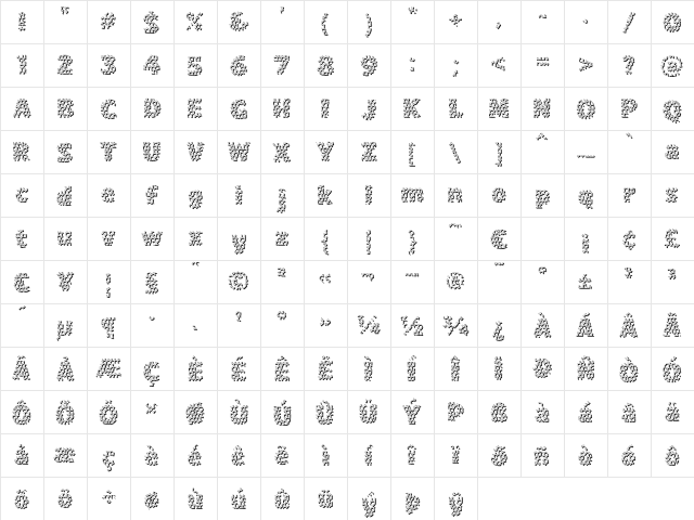 TownSquare 'Lattice' Regular Character Map TownSquare 'Lattice' Regular Character Map