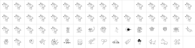 TPF Polka Your Eyes Out Regular Character Map TPF Polka Your Eyes Out Regular Character Map
