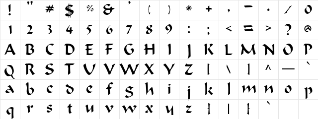 Beanie Plain Character Map