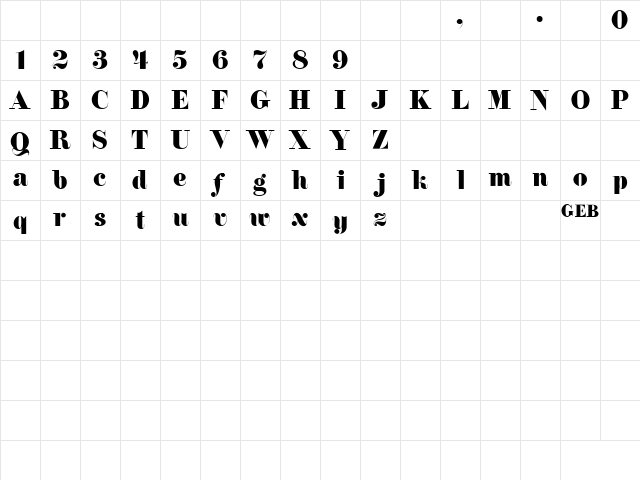 TQF_Florentine Regular Character Map