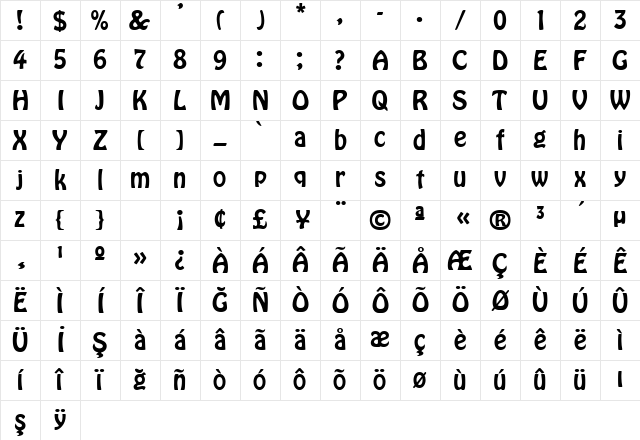 TR Homeward Bound Plain Character Map