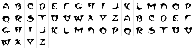 TradeWinds Regular Character Map