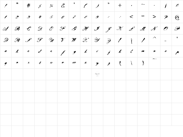 Tragedia Regular Character Map Tragedia Regular Character Map
