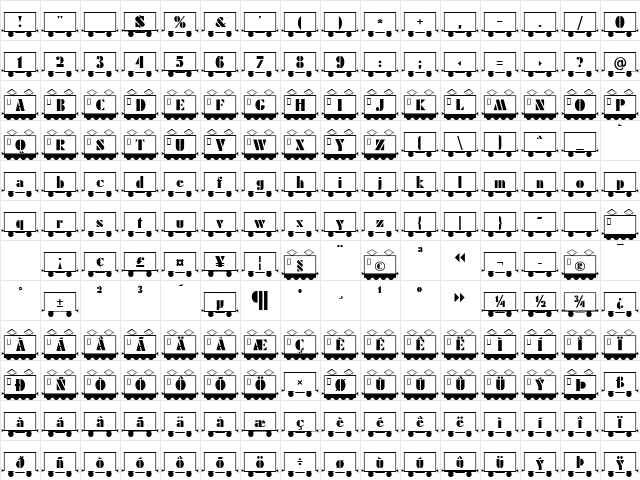 TrainWhite Becker Normal Character Map