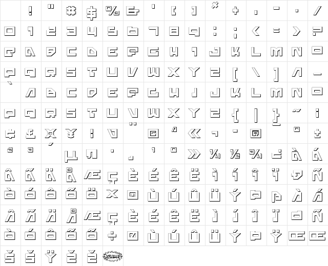 Trajia Shadow Character Map