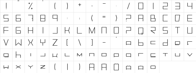 Trancemission Light Character Map