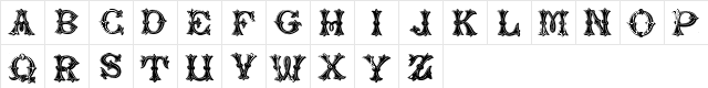 TrefoilCapitals Normal Character Map TrefoilCapitals Normal Character Map