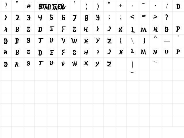 Trek Disruptor Blast Regular Character Map